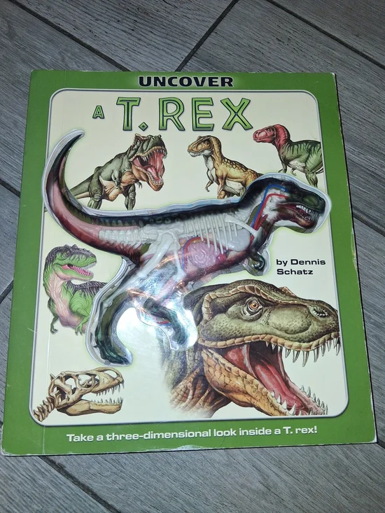 Uncover a T. Rex Interactive Anatomy Coffee Table Book - Green