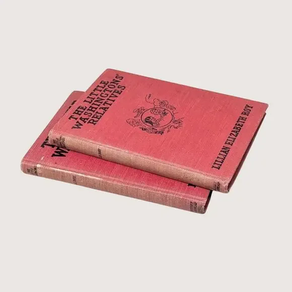 Antique The Little Washingtons Two Hardcover Book Set By Lillian Elizabeth Roy
