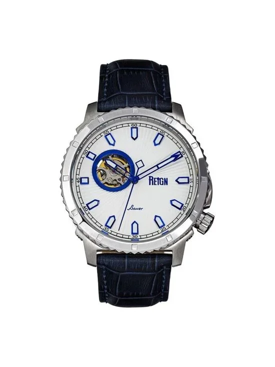 NWT Reign Bauer Automatic White Dial Men's Watch