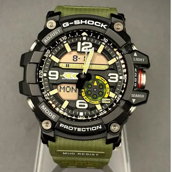 Casio G-Shock Mudmaster GG-1000-1A3 Twin Sensor Green Men’s Watch 200M