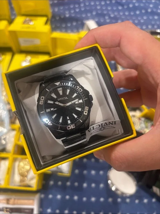 Invicta Black Men's Sport Dive Watch with Luminous Markers