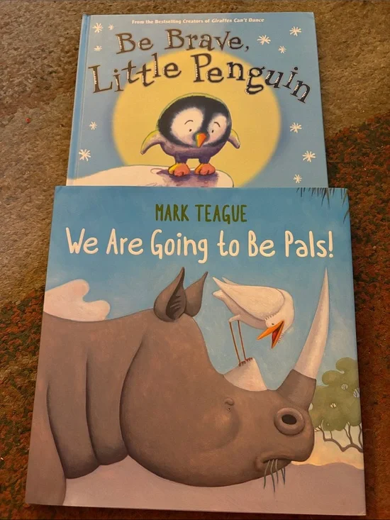 Scholastic Blue Children's Picture Book Duo - Penguin & Rhino Covers