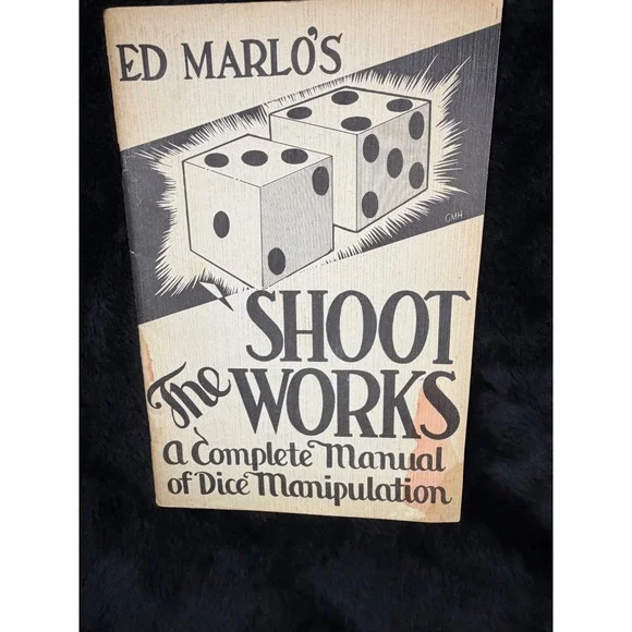 Stained 1943 Ed Marlo Shoot the Works Dice Manipulation Magic Book L.L. Ireland