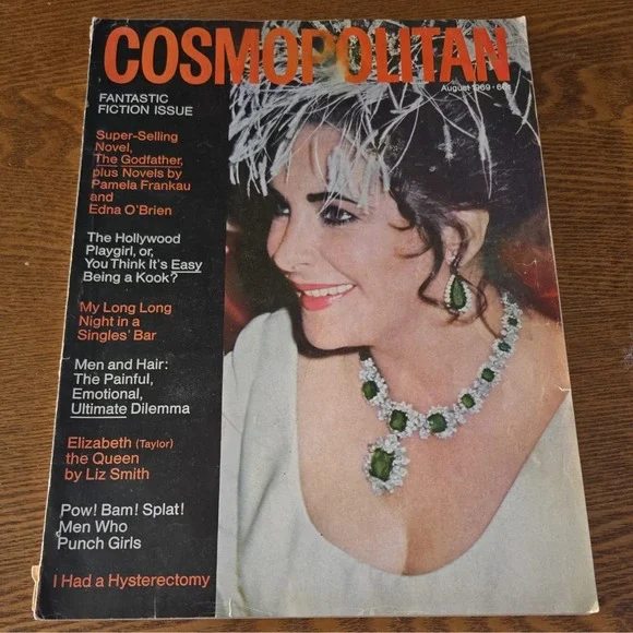 Vintage COSMOPOLITAN magazine‎ August 1969 Elizabeth Taylor Cover