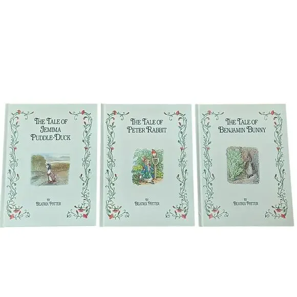 Lot of 3 Beatrix Potter Classic Tales Beautiful Large Hardcover Books 1991