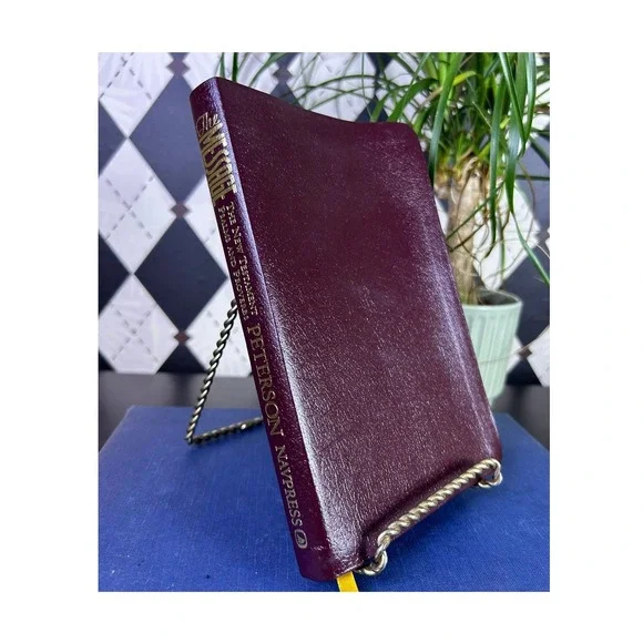 The Message New Testament Psalms Proverbs Burgundy Bonded Leather NavPress