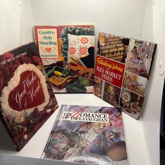 Craft & Home Decorating Books‎ Lot: Country Style, Flea Market, Romance, Heart