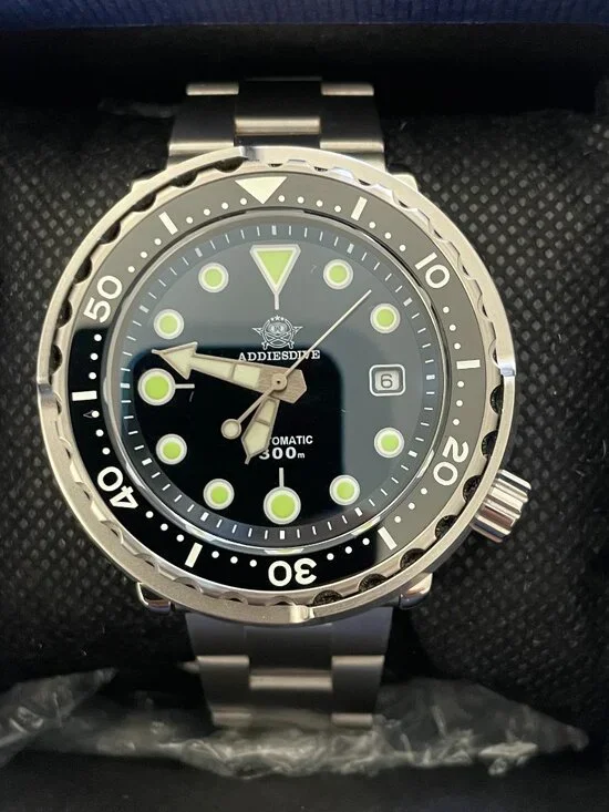 ADDIESDIVE Dive Watch 44.5 MM Automatic Wristwatch Waterproof 300 M Date