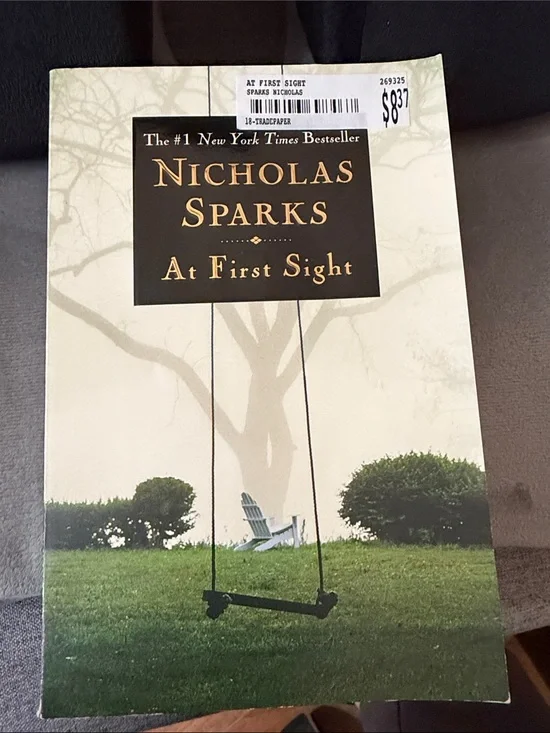 At First Sight Paperback - Cream and Green Cover