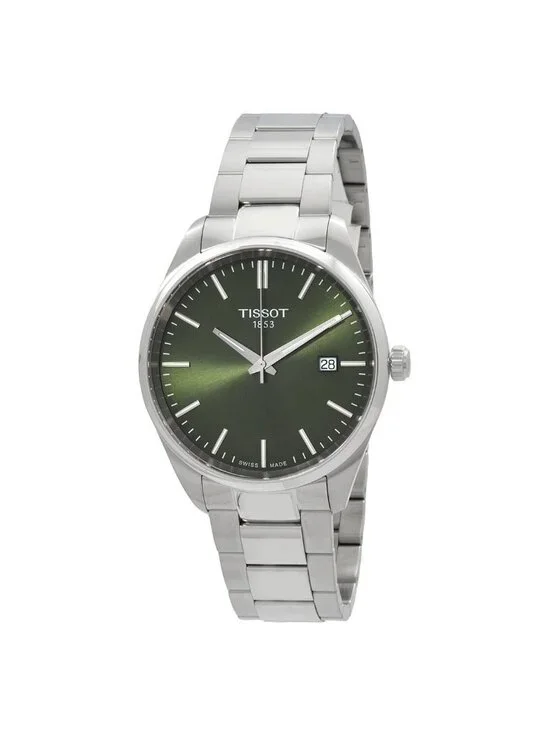 NWT Tissot PR 100 Quartz Green Dial Men's Watch