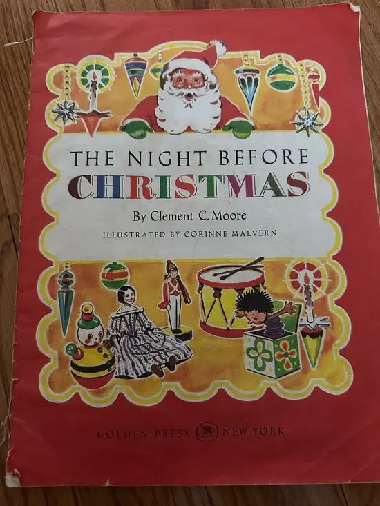 The Night Before Christmas 1969 Paper version by Clement Moore Golden Press