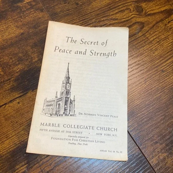 Secret of Peace and Strength 1965 Dr Norman Vincent Peale Reformed Protestant