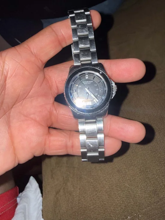 Victorinox Men's Stainless Steel Watch with Silver Dial and Bracelet