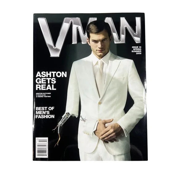 VMAN Magazine Ashton Kutcher Cover Issue 10 Mens Luxury Fashion Collector‎ 2008