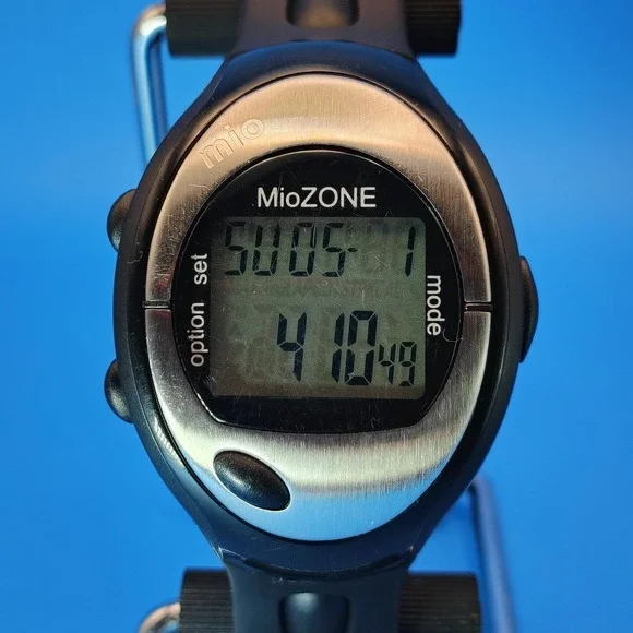 Vintage 2003‎ Mio MioZone Heart Monitor Pulse 43mm Mens Digital Watch Restored