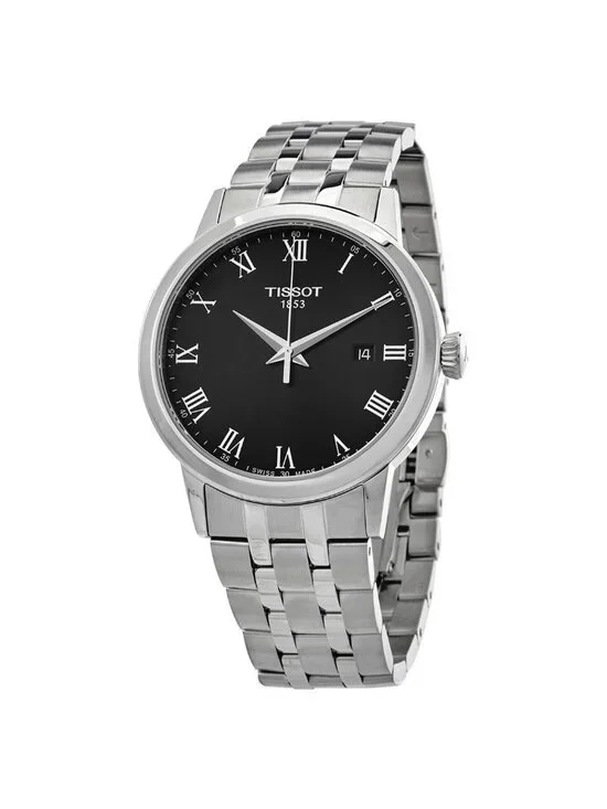 NWT Tissot T-Classic Quartz Black Dial Men's Watch
