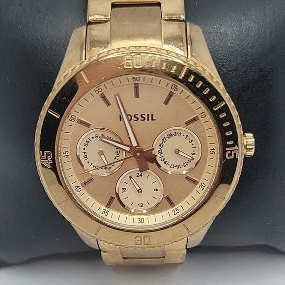 Fossil Stella ES2859 Womens Stainless Steel Analog Dial Quartz Wrist Watch AM888