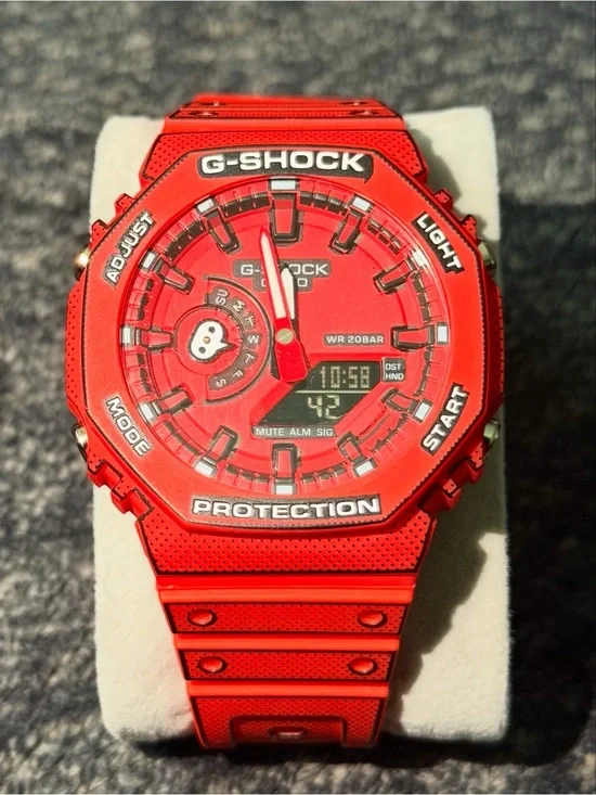 G-Shock Red Resin Octagonal Sport Watch