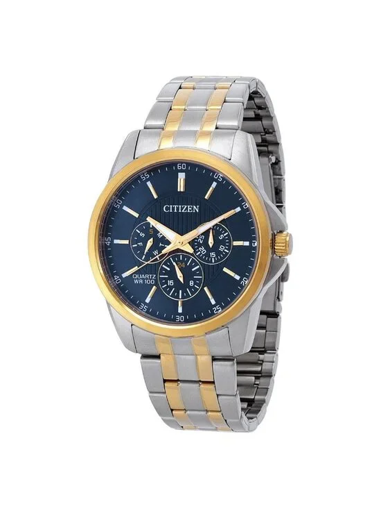 NWT Citizen Quartz Blue Dial Two-Tone Men's Watch