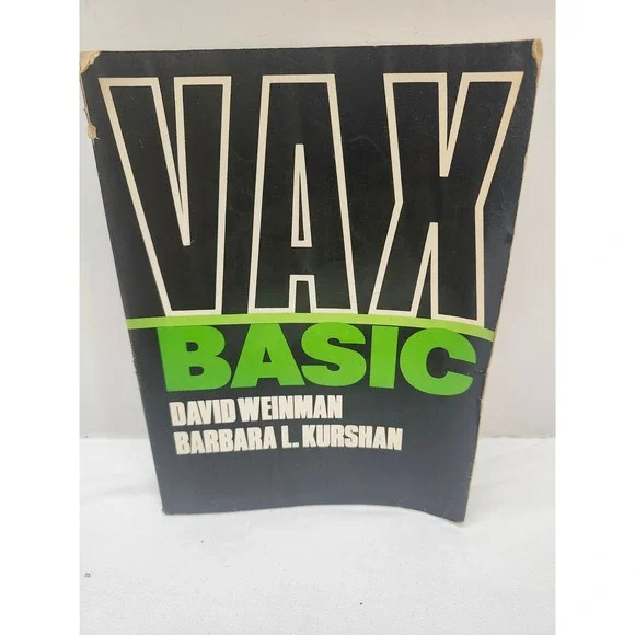 Vintage 1983 VAX BASIC Computer Programming Book David Weinman Barbara Kurshan