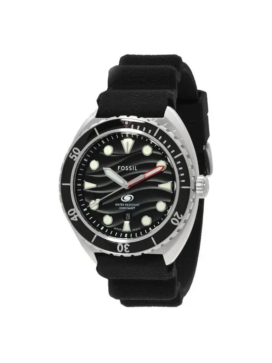 NWT Fossil Breaker Quartz Black Dial Men's Watch