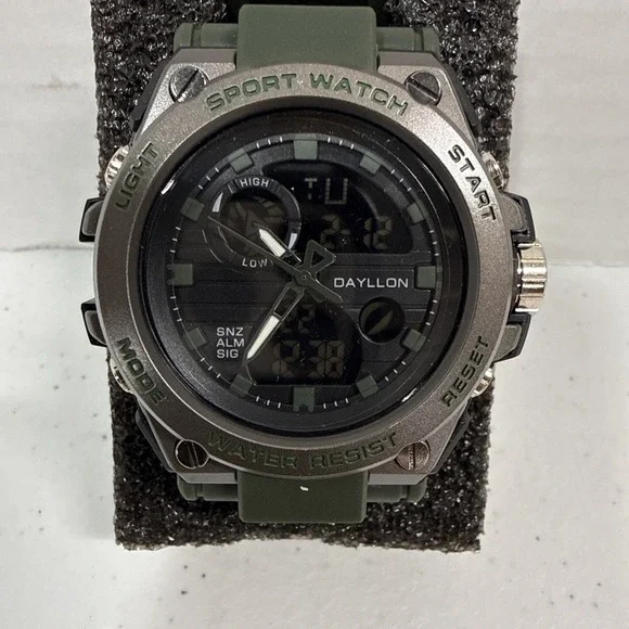 Dayllon Watch for Men Sports Water resistant Military Multifunction Nib Green