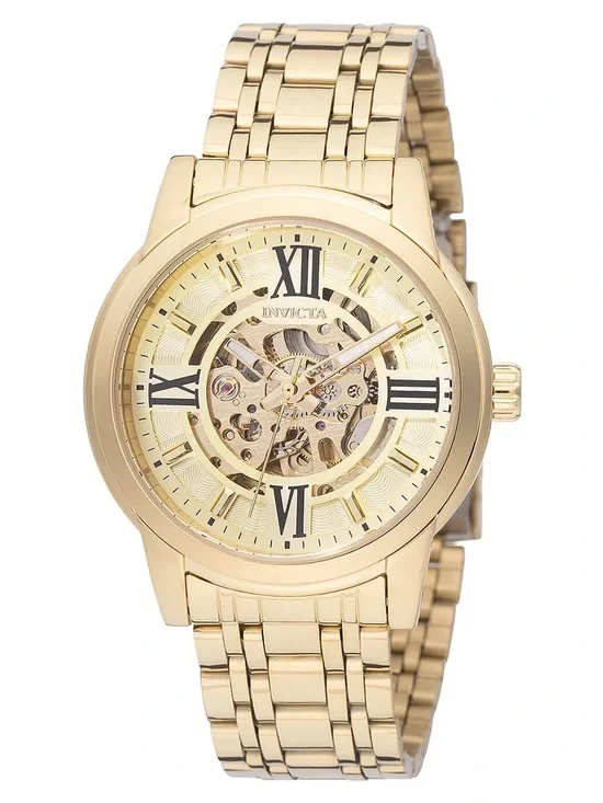 Invicta Objet D Art Automatic Men's Watch w/ Skeleton Dial - 41mm. Gold (69129)