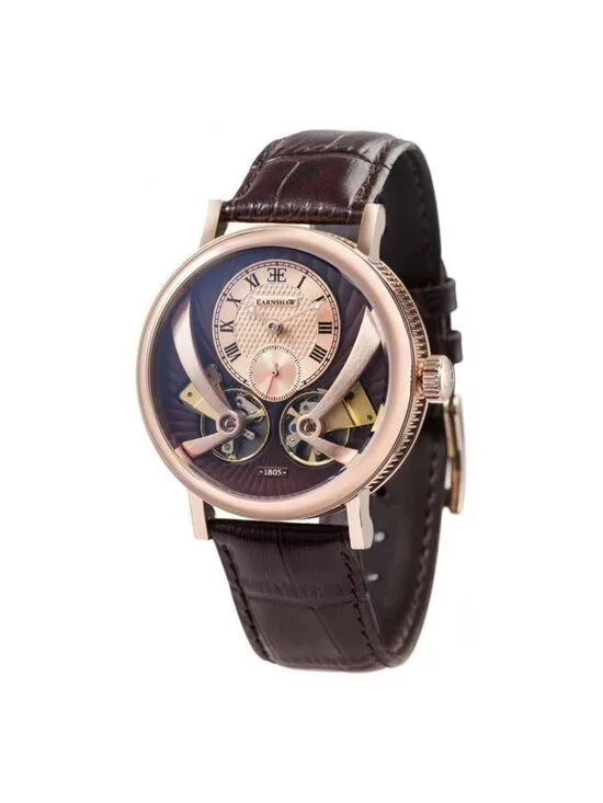 NWT Thomas Earnshaw Beaufort Anatolia Brown Dial Men's Watch