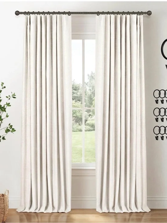 New INOVADAY 100% Blackout Curtains for Bedroom Black Out Curtains W50×L84