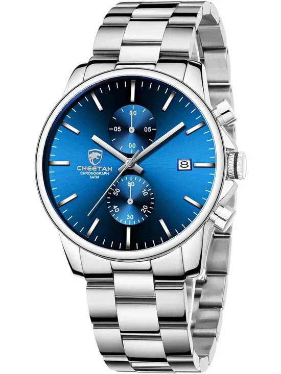 Stylish Men's Waterproof Chronograph Watch | Stainless Steel, Auto Date