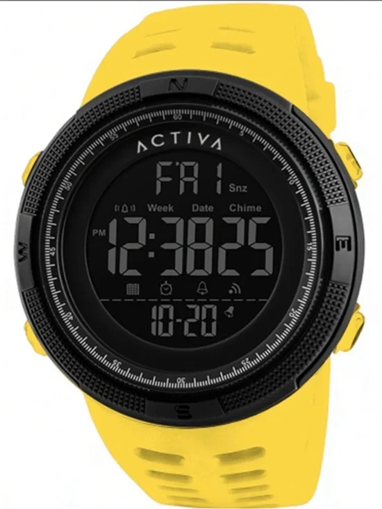 0136: Activa X Invicta Digital Essential Mens Watch - 50mm Yellow (ACW1915-014)