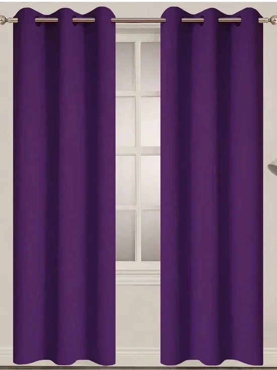Purple Blackout Grommet Curtain Panel - Home Accents