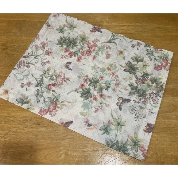 Vtg JC Penny Floral‎ Valances Wildflower Butterfly 27x88