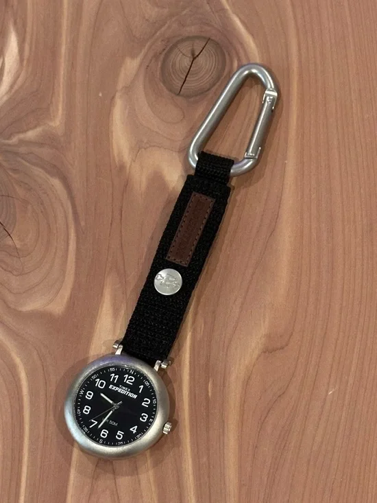 NWOT - TIMEX Clip-On Pocket Watch with Keychain