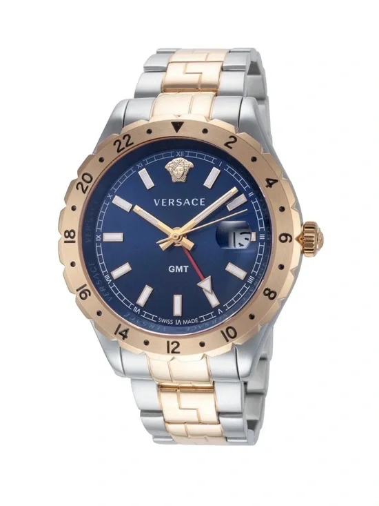 Versace V11060017 Hellenyium Blue Dial 42 mm Men's Watch New