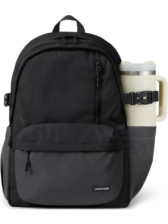 Stylish Laptop Backpack for Men & Women with Extra Large Tumbler Holder Pocket