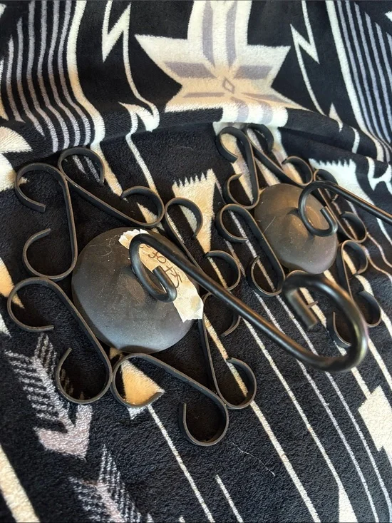 Black Metal Wall Hooks - Decorative Multi-use Hooks