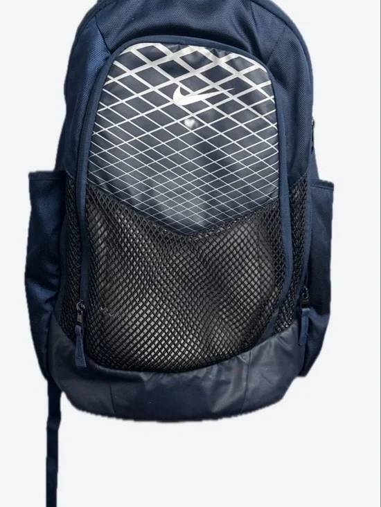 Nike Navy and Black Mesh Front Backpack