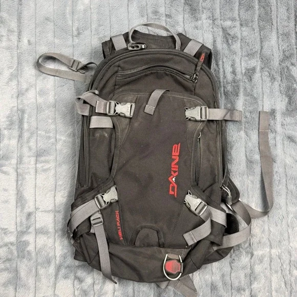 Dakine Heli Pack Backpack Black Grey Red Technical Outdoor Ski Snowboard Bag