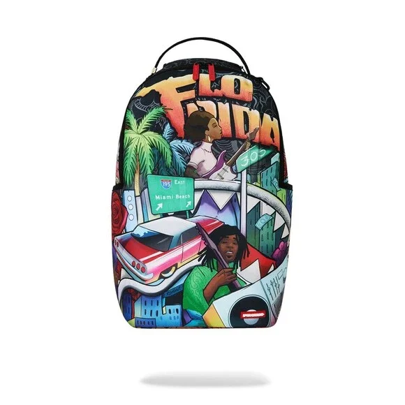 Sprayground Flo Rida Back Tattoo Backpack Unisex Multi Graphic Top Handle SPR382