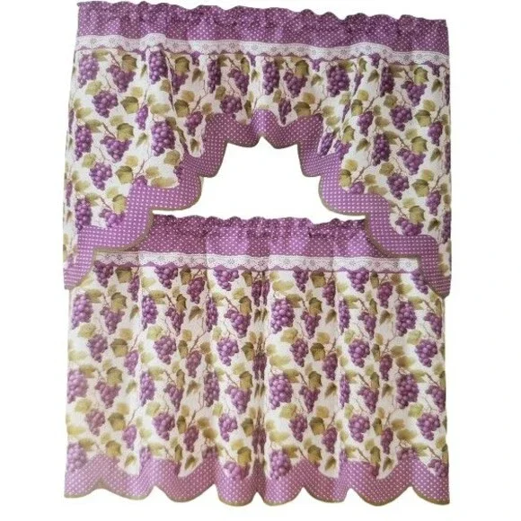 3pc Curtains Set:2 Tiers (30