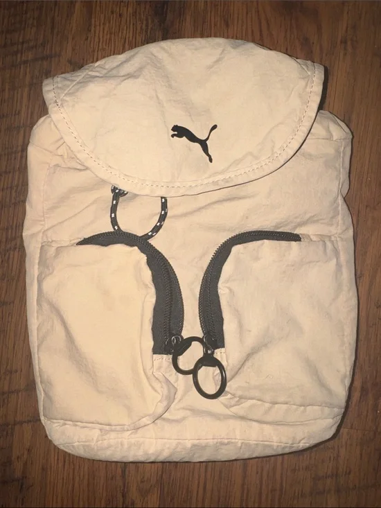 Puma Mini Backpack in Khaki w/ Black Accents 38.B1