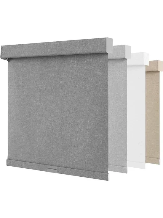 Cordless Blackout Roller Shade 58x72 Gray Thermal Insulated Window Blind