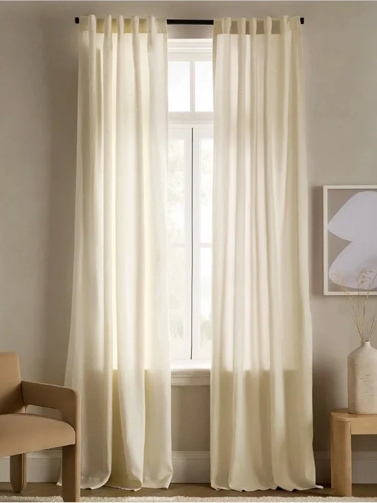 NWOT Quince Ivory Linen Curtain Single Panel - Retail $102