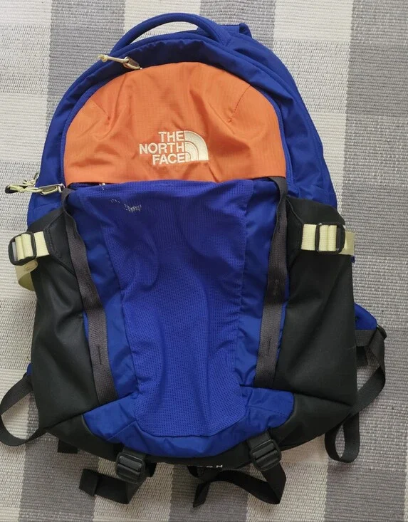 The North Face Blue and Orange Men's Hiking Backpack