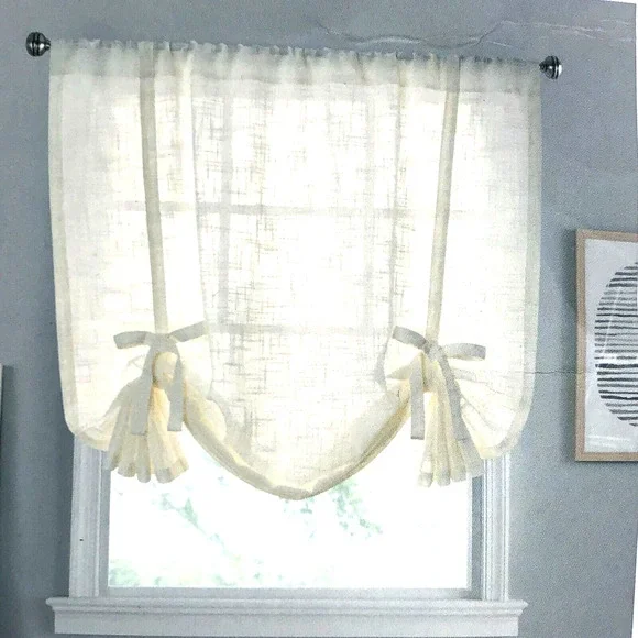 Vue Window Solutions Bayside Tie Up Shade White Bows Coquette 42