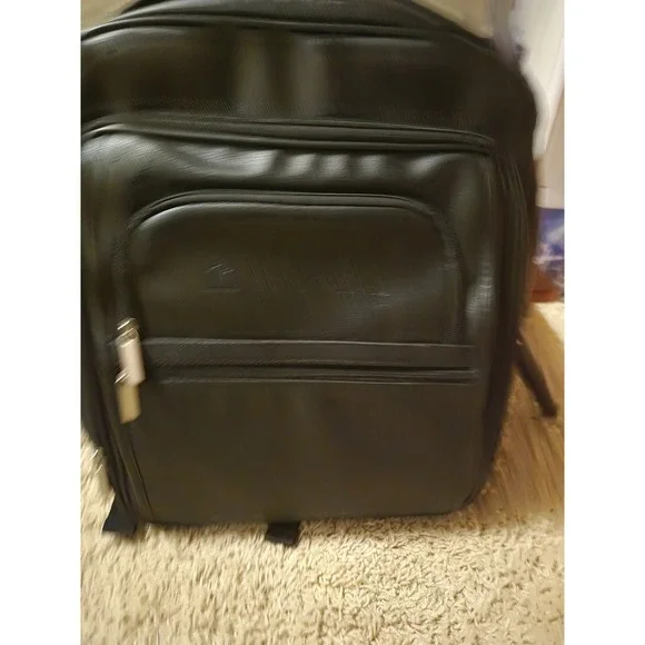 Wyndham Vacation Resorts‎ Black Faux Leather Travel Backpack Business Laptop Bag