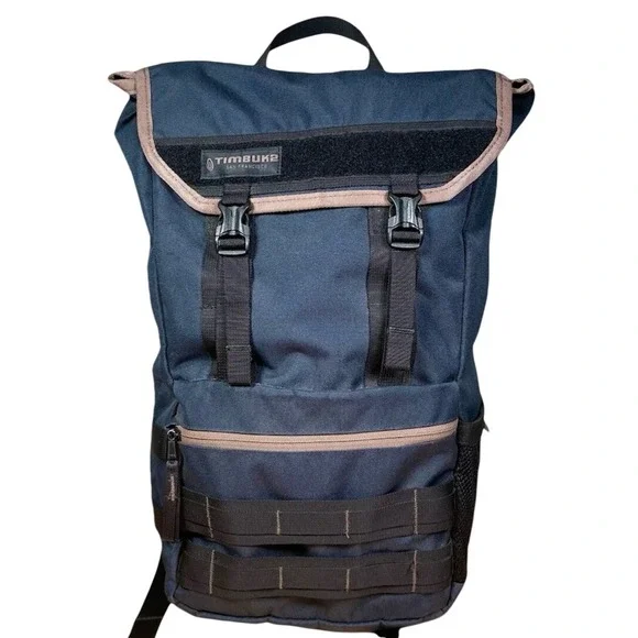 Timbuk2 Rogue Backpack Navy Gray‎ Roll Top Commuter Laptop Travel Bag