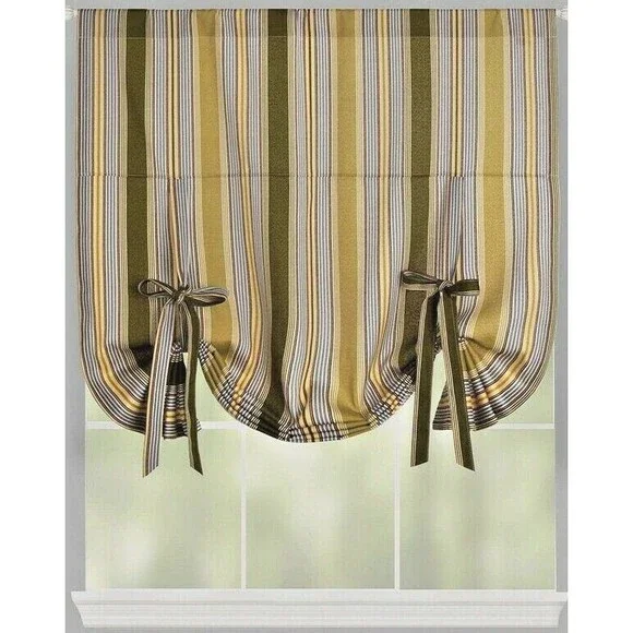 Waverly Tie-Up Window Shade Lover's Lane Stripe 43x63