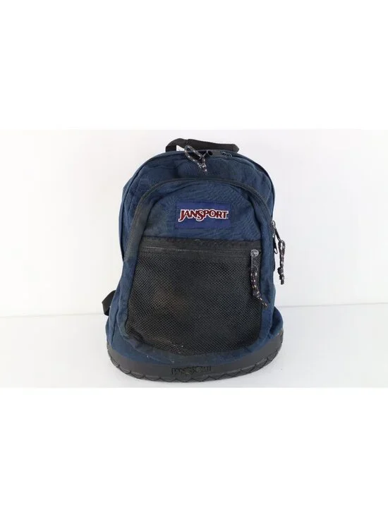 Vintage 90s JanSport Distressed Spell Out Rubber Tire Bottom Backpack Book Bag